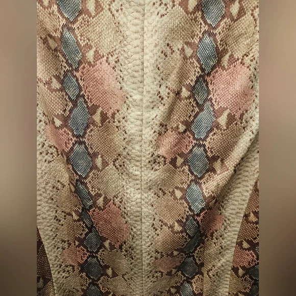 NWT - Anne Klein Collection - Cotton Silk Blend Faux Snakeskin Tuxedo Blazer